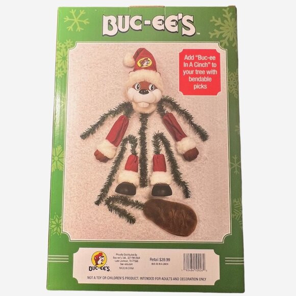 New Buc-Ee In A Cinch Christmas Tree Topper With Bendable Picks 6 Separate Piece - Picture 8 of 8